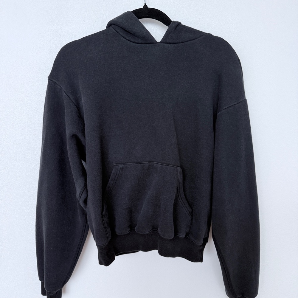 SKIMS Cotton Fleece Classic Hoodie – Onyx – Size XS - Picture 3 of 6